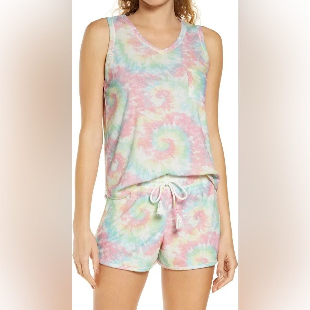 Nordstrom Emerson Road Lullaby Tie Dye Tank and Short Pajama Set NWT! size Med